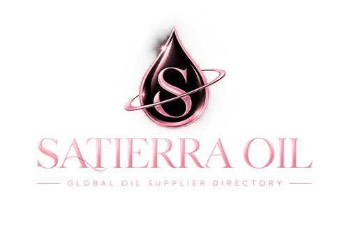 Satierra Oil luxury rose-gold oil droplet logo